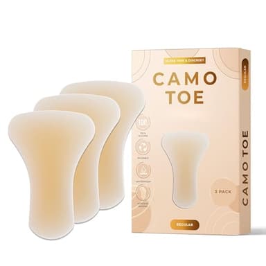 Camo Toe Camel Concealer Toe, Anti Camel Hider Toe, Camel Underwear Guard, No Show Camel Cover For Women, Ultra-Thin (3 Pack)