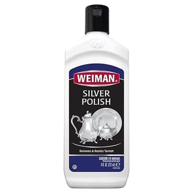 Weiman Silver Cream Cleaner 3-in-1, Anti-Tarnish Technology, Safely Clean, Polish, Shine & Restore, Removes & Prevent Tarnish, 8 Oz