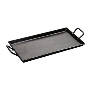 Lodge 18 Inch Pre-Seasoned Carbon Steel Griddle - Unparalleled Heat Retention - Use in the Oven, on a Gas Stove, on the Grill, or Over a Campfire - Black