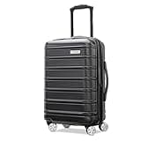 Samsonite Omni 2 Carry-On Hardside Luggage with 360° Spinner Wheels - Scratch Resistant Hardshell - TSA, Airline-Approved - Expandable Polycarbonate Shell for Lightweight Travel - Midnight Black