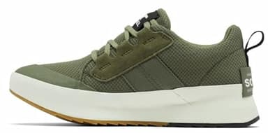 Sorel Women's Out N About III Low Sneaker Waterproof, Stone Green/Black, 8 Regular