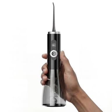 SEESMILE Water Flosser Teeth Picks, 100 Power Levels (150-PSI Variable Pressure) Cordless Floss for Tooth Cleaning and Flossing, 300ml Capacity Electric Floss Oral Irrigator for Adults Black