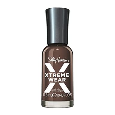 Sally Hansen Xtreme Wear Nail Polish | Streak-Free, Shiny Finish, Long-Lasting, Chip-Resistant, Opaque | Central Bark | Brown Crème Nail Color | 0.4 fl oz