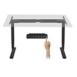 FLEXISPOT E6 Essential Dual Motor Standing Desk Frame 3 Stages Electric Height Adjustable Desk Stand Up Desk Frame Only ((Black)