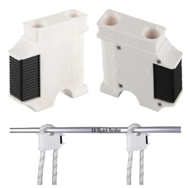 2PCS Quick Release Boat Fender Clips, Adjustable Boat Fender Hanger, Anti-Slip Boat Bumper Rail Adjuster for Dock, Pontoon, Yacht and Sailboat Protection