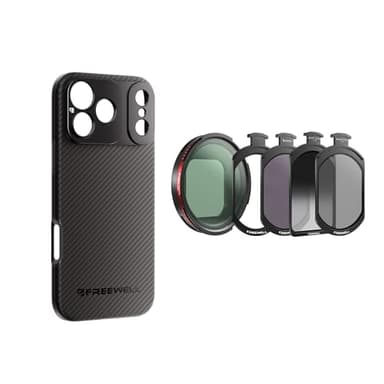 FREEWELL Pro Filmmaker Case and Pro Magnetic Filter Hybrid 1 to 10 Stop VND/CPL Kit Compatible with iPhone 17 Pro Max