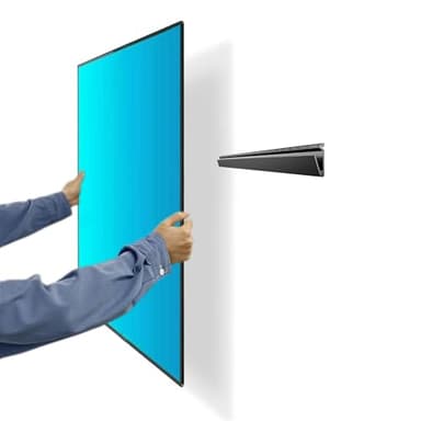 Auoace No Stud TV Wall Mount, 32 to 75 inch Drywall Studless TV Bracket, up to 150 lbs, No Damage, No Drill, No Screws, Easy Install Low Profile TVs Mount, Include All Hardware