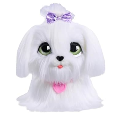 FurReal GoGo Walkin’ Pup Maltese Interactive Toy, 9-inch Realistic Plush Dog, Kids Toys for Ages 4 Up by Just Play