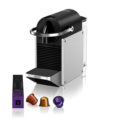 De′Longhi Nespresso Pixie EN127.S, Fully Automatic Coffee Machine, One-Button Coffee Machine with Multi-Function, Welcome Set Included, Compact Design, 19 Bar Pressure, 1260W, Silver