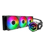Cooler Master 360 Core II AIO CPU Liquid Cooler,R9|U9|i9, Dual Chamber G9R Pump,Infinity Mirror aRGB,400mm Tubing, 360mm Radiator,120mm PWM Fan,AMD Ryzen AM5|4, Intel LGA 1851|1700 Platform(Pack of 1)
