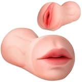 Silicone Male Masturbator - 2 in 1 Pocket Pussy & Male Sex Toy, Ultimate Men's Stroker, Flesh Light & Adult Toys for Men, Masturbation Cup & Male Stroker for Enhanced Pleasure