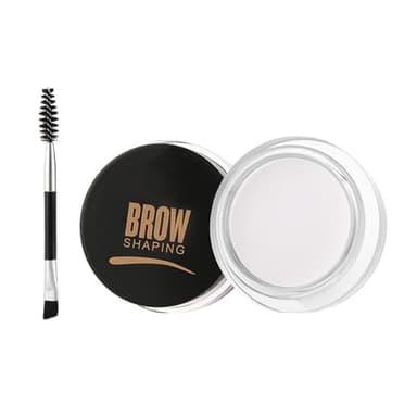 Eyebrow Pomade Brow Gel Pomade,Long Lasting Waterproof and Enhancers Eyebrow Soft Smooth,Eyebrow Makeup Gel with Eyebrow Brush for Girls and Women-White