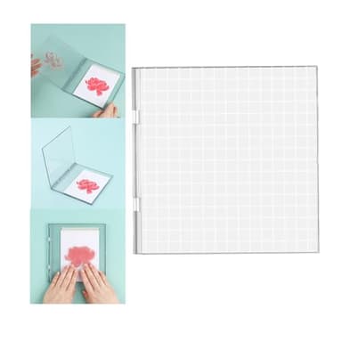 BAOFALI 6.3x6.3inch Precise Stamp Platform with Grid Lines for Accurate Craft Stamping; Easy Stamping Press; Perfect Stamp Positioning Tool Card Making Supplies Scrapbook Paper Craft Stamping Tool