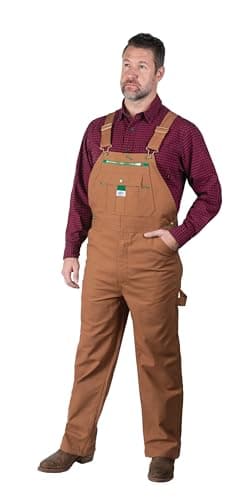 Liberty Men's Duck Bib Overall, Pecan, 44x30