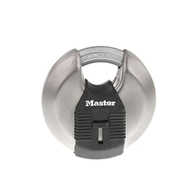 Master Lock M50XKADCCSEN Padlock, Magnum Stainless Steel Discus Lock, 3-1/8 in. Wide, M50XD
