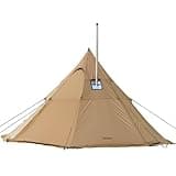 FIREHIKING Camping Hot Tent 4-8 Person Tipi Tent with Stove Jack for Bushcraft, Cooking and Heating