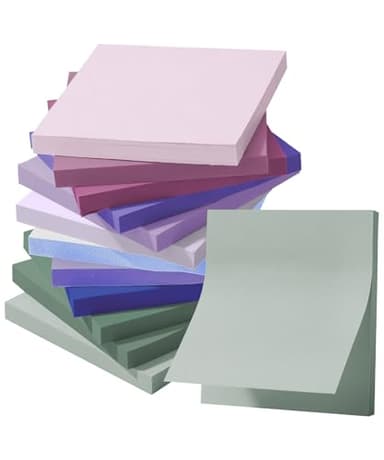 Mr. Pen- Colorful Sticky Notes, 3”x3”, 12 Pads, Mute Colors Sticky Notes Bulk, Self-Stick Note Pads, Stocky Notes for Bible Journaling