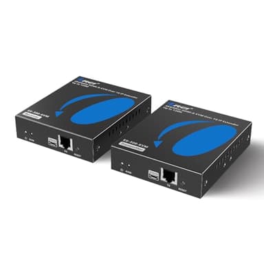 OREI 4K KVM HDMI Extender Over IP CAT6 4K@60Hz One to Many Upto 400 Feet, 2 USB 1.1 Loop Out - Send to Multiple Location Over 1G Switch (EX-500-KVM)