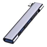 USB C Hub for Laptop, Portable USB C Splitter Multiport Adapter with Type-C Charging Port and USB 3.0 Port for MacBook Pro/Air, Surface Pro, Keyboard, Flash Drive (USB C Hub with Charging Port)