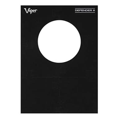 Viper Defender III Extended Length Dartboard Surround Wall Protector, Fits 17.75" and 18" Bristle Dartboards, Compression-Fit Easy Mounting, 45" H x 32" W x 1" Thickness, Black