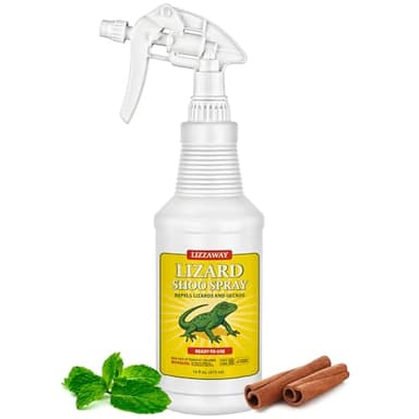 LizzAway Lizard Shoo Spray - Plant-Based Lizard Repellent for Outdoors & Home - Gecko, Skink, & Reptile Deterrent - Gecko Repellent Spray to Keep Lizards Off Porch, Patio, Garden & Driveway