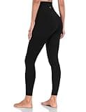 HeyNuts Yoga Pro 7/8 Leggings, High Waisted Soft Pants Buttery Workout Leggings Athletic Compression Yoga Pants 25'' Black S(4/6)