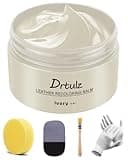 drtulz Leather Recoloring Balm, Leather Color Restorer Conditioner, Leather Restorer for Couches Paint, Leather Scratch Remover, Scratch Leather Faded Repair Kits for Vinyl Furniture (Ivory, 75ML)