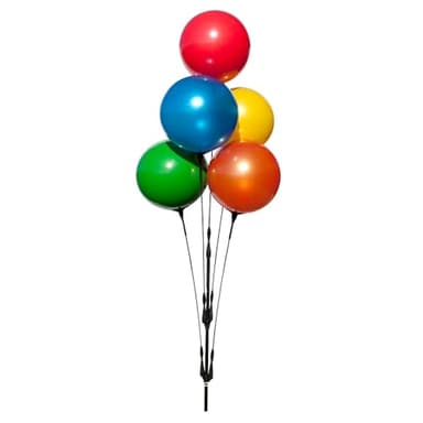 Discount Balloons - Reusable Outdoor Balloon Clusters - Helium Free, All-Weather, Durable, Plastic Balloons for Advertising, Real Estate, Grand Openings & Events (Red, Yellow, Blue, Green, Orange)