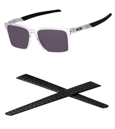 Kygear 1 Pair Black Silicone Replacement Temple Sleeve Arm Grips, Silicone Rubber Ear Socks Arm Sleeve for Oakley Exchange/Exchange R/Exchange Sun, Anti-Slip Glasses Arm Covers