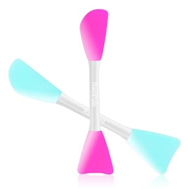 RamPula Mask Applicator Silicone Face Brush Face Mud Cream,Clay Mask,DIY,Modeling Mask Brushes DIY Mud Mixing Spatula Double-end Handheld Scoop Skin Care Make up Foundation Gel Cosmetic Tool