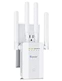 2025 New WiFi Extender Signal Booster, Long Range up to 13355Sq.ft, Wireless Internet Repeater Routers Signal Amplifier for Home, Office, Garage, 8X Faster Access Point with Ethernet Port, 1-Tap Setup