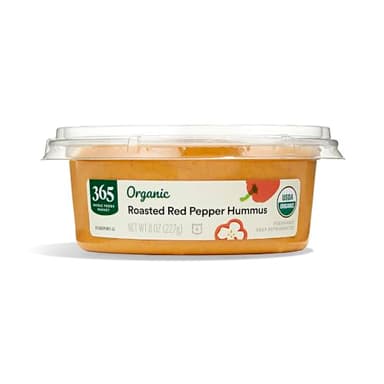 365 By Whole Foods Market, Organic Hummus, Roasted Red Pepper, 8 Ounce