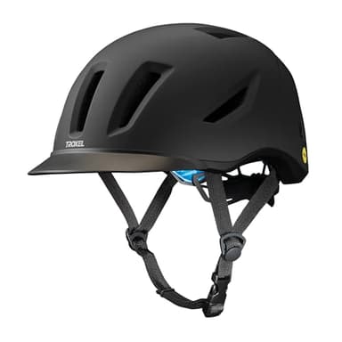 Troxel Terrain MIPS Cooling Horse Riding Helmet, Low-Profile, Micro-Adjustable Design, Horseback Riding Gear, Small (6-1/2-6-7/8), Black Duratec