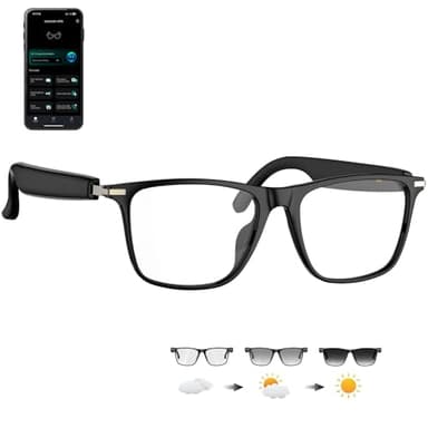 XOOMEER Ai Translation Smart Glasses with ChatGPT,Bluetooth Glasses with 164+ Language Translation,Translator Glasses Physical Color-Change Lenses,Multifunctional Audio Eyewear for Women Men (M01)
