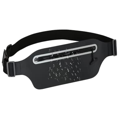 YYUNJINI Large Waterproof Fanny Pack for Swimming Small Dry Bag Kayaking Boating Floating Snorkeling Beach Travel, Water Proof Pouch Running Belt for Phone iPhone Women Men Kids Girls Black Waist Bag