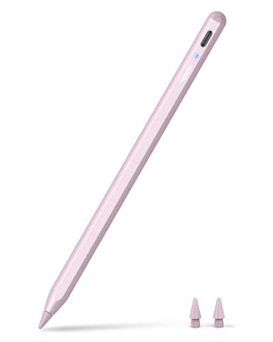 Metapen Pencil A8 for Apple iPad 2018-2025, (2X Faster Charge), Tilt Sensitivity, Pixel Precision, Stylus Pen for iPad 11/10/9/8/7/6th Gen, Pro 12.9/11/13-inch M4, Air 3/4/5/M2/M3, Mini 5/6th, Pink