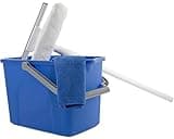 Unger Window Washing Starter Kit with 2-in-1 Microfiber Combi, Collapsible Pole, Microfiber Cloth, and Bucket