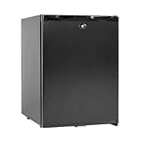 Smad Mini Fridge with Lock Compact Refrigerator for Bedroom Dorm Office No Noise,12V/110V,1.0 Cubic Feet, Black