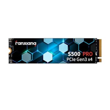 fanxiang S500 Pro 1TB NVMe SSD M.2 PCIe Gen3x4 2280 Internal Solid State Drive, SLC Cache 3D NAND TLC, Up to 3200MB/s, Compatible with Laptop and PC Desktops(Black)