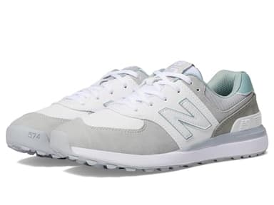 New Balance Women's 574 Greens v2 Golf Shoe, 9 B, White/Grey