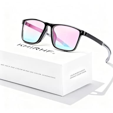 Khirhf Color Blind Glasses for Men, Red-Green ​Colorblind Correction Glasses​, Color Correcting & Enhancing Eyeglass for Outdoor Use
