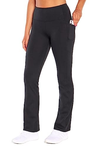 Marika Women's Della 32" Pocket Bootcut Pant, Black, Large