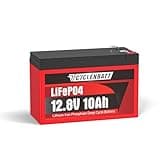CYCLENBATT 12V 10Ah Lithium Battery, 5000+ Cycles LiFePO4 12V 10Ah Battery Built-in 10A BMS, 12V Lithium Battery Suitable for Power Wheels Battery, Fish Finder Battery, UPS, Solar Battery, HAM Radio