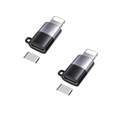 ZEXIBATH for DJI Mic Mini Mobile Phone Adapters for iPhone 14 13 12 11 Smartphone/PC/Mac Connector Accessories Wireless Microphone Receiver (2 Pack)