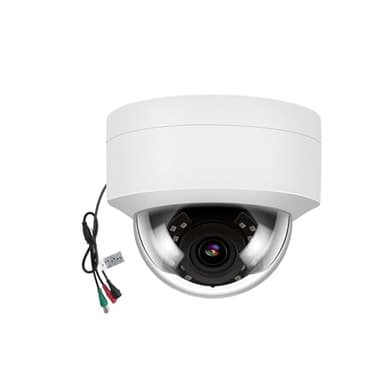 4K 8MP Analog Camera TVI CVI AHD CCTV Vandal Dome Surveillance Security Camera Outdoor, BNC Coaxial Output 2.8mm 100° Wide Viewing Angle, 65ft Night Vision, Metal, ONLY Compatible with 8MP DVR, White
