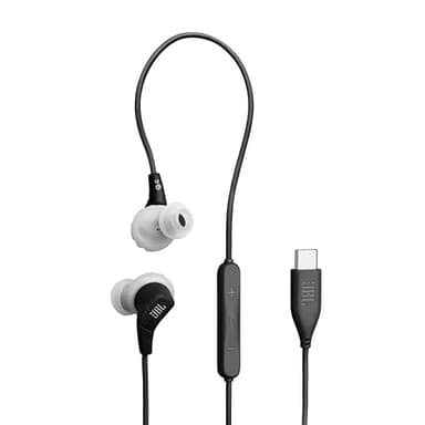 JBL Endurance Run 3 (USB-C) - Wired Sport Headphones with Hi-Res Certifited audio, FlipHook™ technology for versatile wearing style, IP65 dustproof & water-resistant, and Hands-free calls (Black/Grey)
