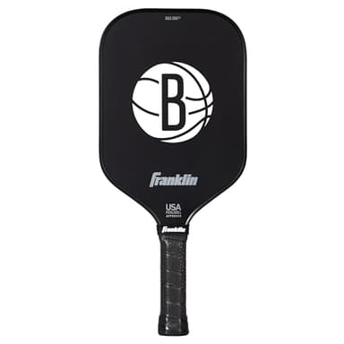 Franklin Sports NBA Brooklyn Nets Pickleball Paddle - Official NBA Team Rackets - USAP (USAPA) Approved Premium Quality Pickleball Paddles - Authentic Team Logos + Colors