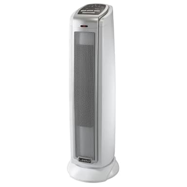 Lasko Oscillating Ceramic Tower Space Heater for Home with Overheat Protection, Timer, 22.5 Inches, Silver, 1500W, 5775
