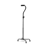 Medline Folding Cane, Quad, Large Base, Black