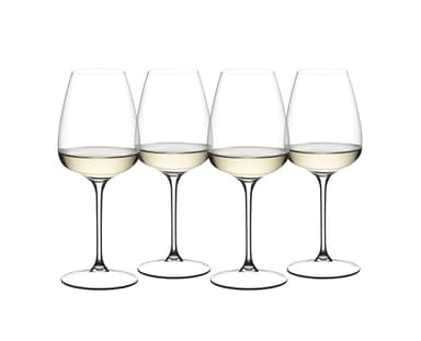 Riedel GRAPE White Wine Rose Champagne Wine Glass - 4 Pack - Dishwasher Safe, Crystal Glass - 5424/05-US